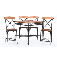 Baxton Studio CDC222 5PC Pub Set Broxburn 5-Piece Pub Set